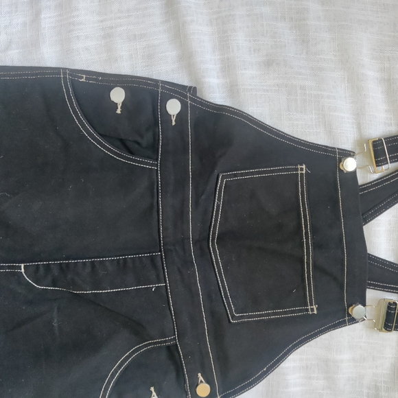 *WEWOREWHAT* NWT Black denim overalls - Picture 2 of 9
